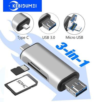 Lettore di schede 5 in 1 da USB 3.0 a Type C Micro USB Adattatore OTG Universale Adattatore Multifunzione SD TF Trasmissione ad alta velocità
