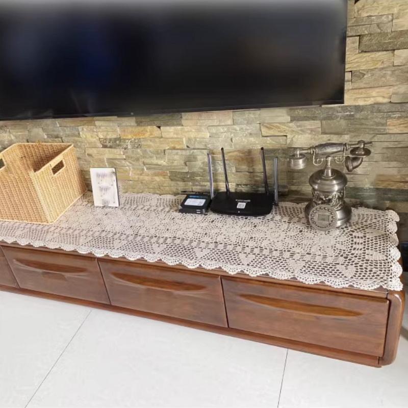 100% Bavlna Ruční Háčkování Stolní Ubrusy Shabby Chic Vintage Háčkovaný Vrchní Díl na Stůl Ručně Vyráběný Potah na Pohovku Běhoun na Stůl 1ks