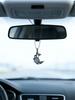 Vintage Mondstein Sichel Autoanhänger, Antiksilber Böhmischer Rückspiegel Schmuck, Mystische Auto Innenraum Dekoration für Frauen