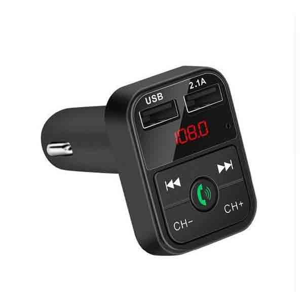 Bil Bluetooth 5.0 FM-sender Trådløs håndfri lydmottaker Auto MP3-spiller 2.1A Dual USB Hurtiglader Biltilbehør