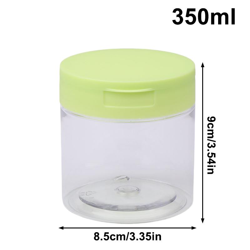 200-350Ml Makeup Remover Pad Jar With Tweezers Round Clear Container Jars Empty Bottle Wide Mouth Flap Bottle Storage Lotion
