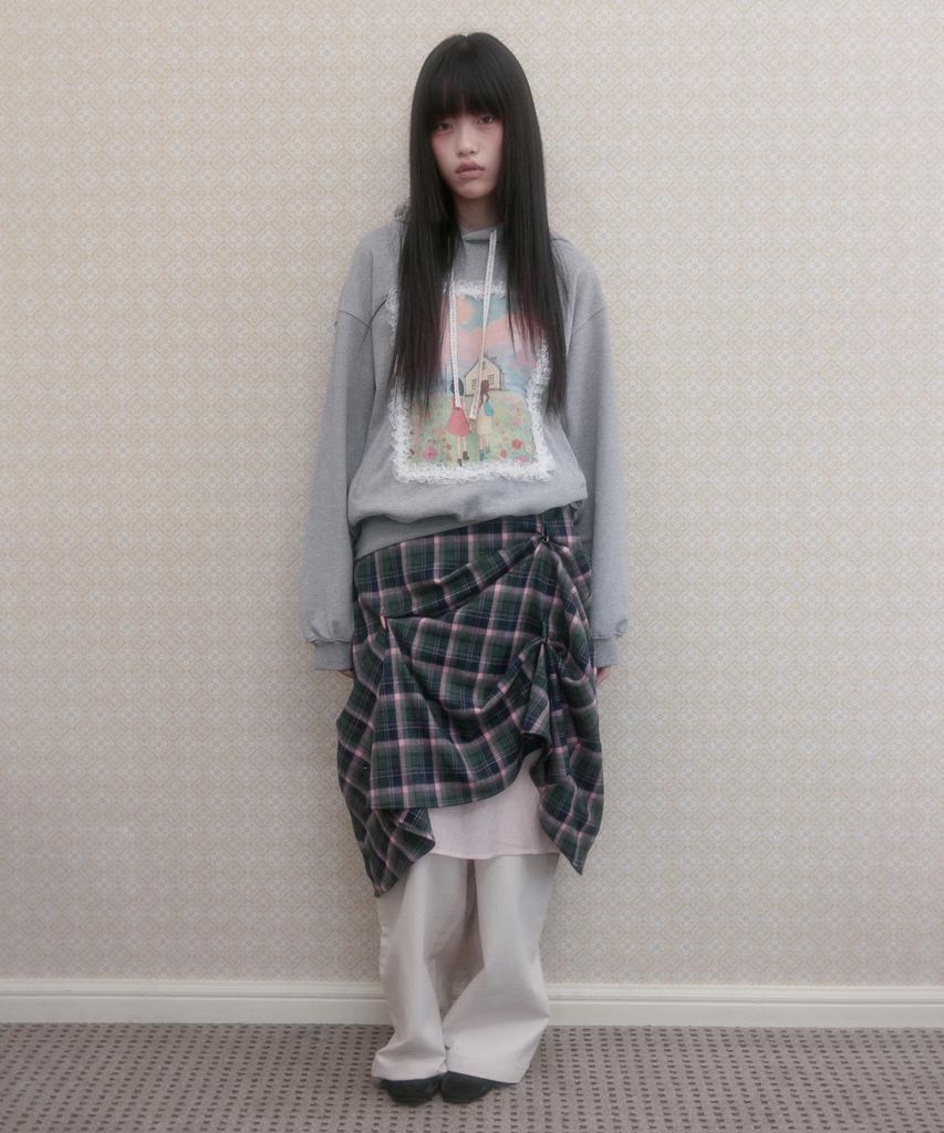 Aiiiai Pin-Up Check Layered Skirt