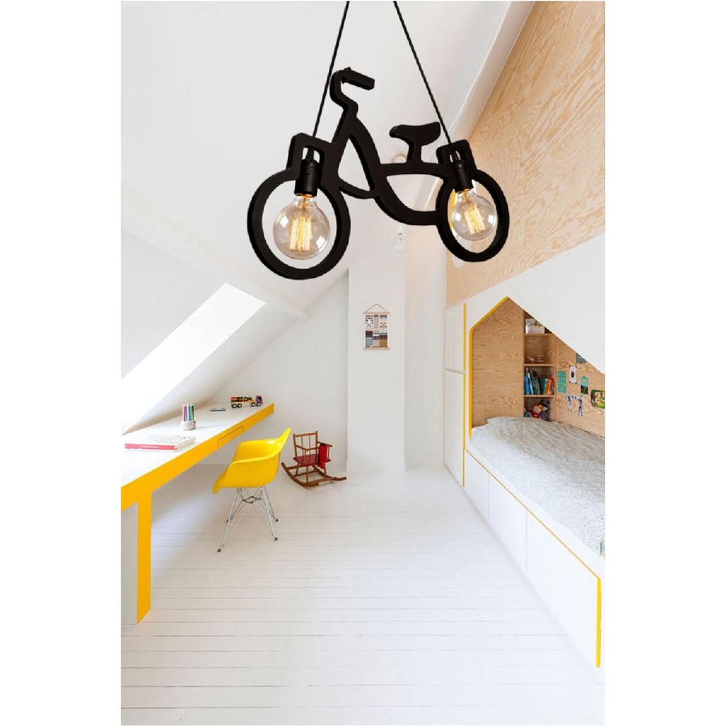 Candelabru stalactic pentru bicicletă din lemn, din lemn, negru, din lemn, de lux, rustic, modern, decorativ, candelabru pentru cameră pentru copii