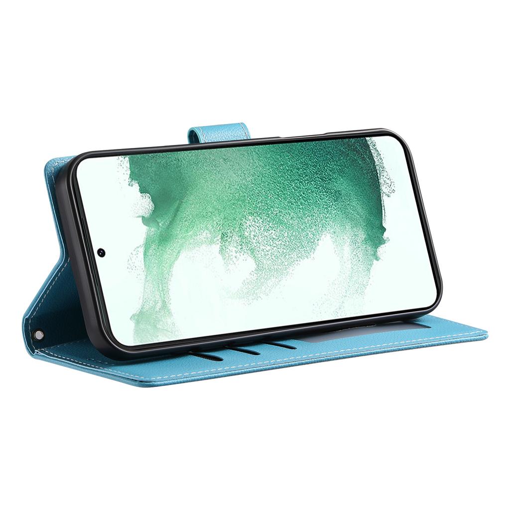 DF-012 For Samsung Galaxy A25 5G (Global) (161.0 X 76.5 X 8.3mm) Case Litchi Texture Leather Wallet Stand Phone Cover