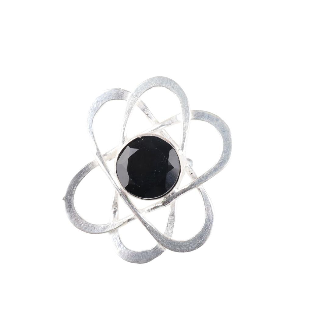 Rare Black Onyx Gemstone 925 Sterling Silver Jewelry Handmade Ring Gift For Wife RR-21-16