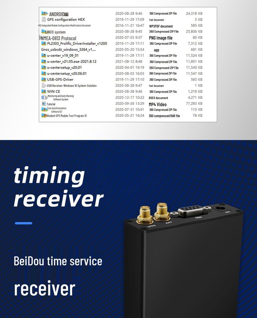 North Sky GNSS Timing Receiver with Beidou/GPS Module and 1PPS, RS-232 Port BT-M324