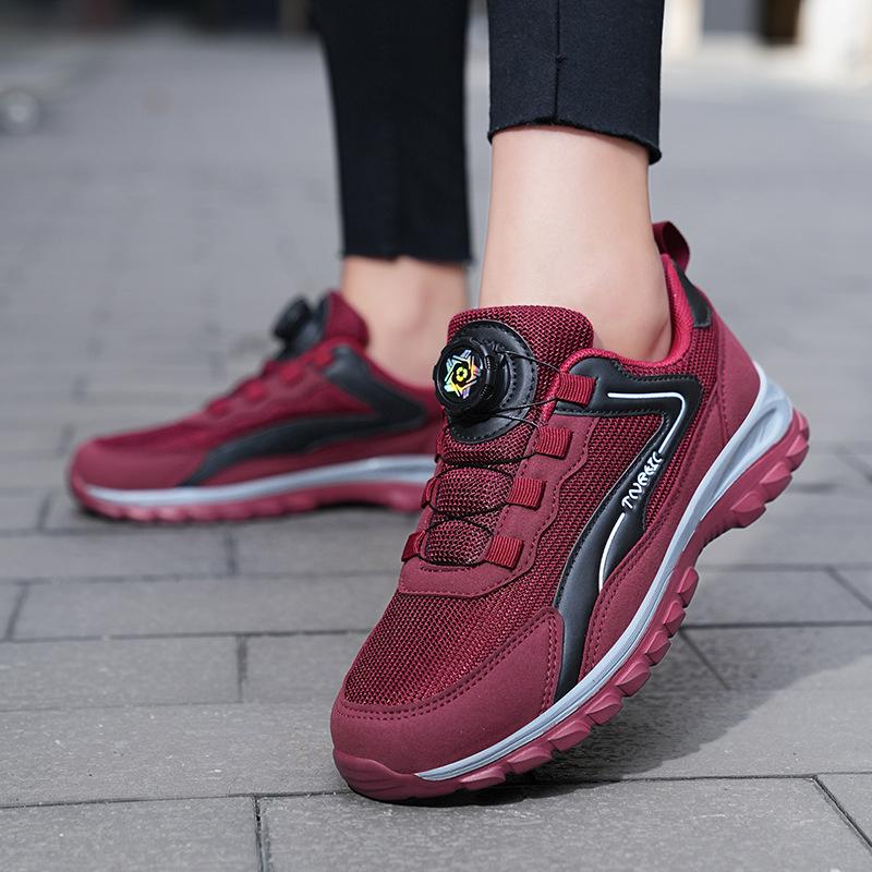 Neue trendige Herrenschuhe und Damenschuhe, verschleißfeste und atmungsaktive Laufschuhe, vielseitige Freizeitschuhe mit drehbarem Knopf