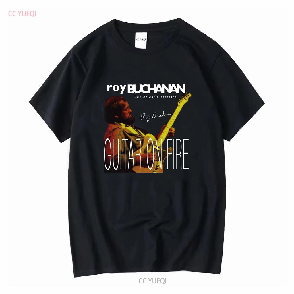 Nuova Roy Buchanan Guitar on Fire La Atlantic T-shirt Tutte le Taglie dalla S alla 5XL 1T196 vintage Lavato abbigliamento di design Casual Unisex