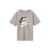 Large Logo Print Breathable Sport Short Sleeve T-Shirt Men Tops Grey DV3317-015