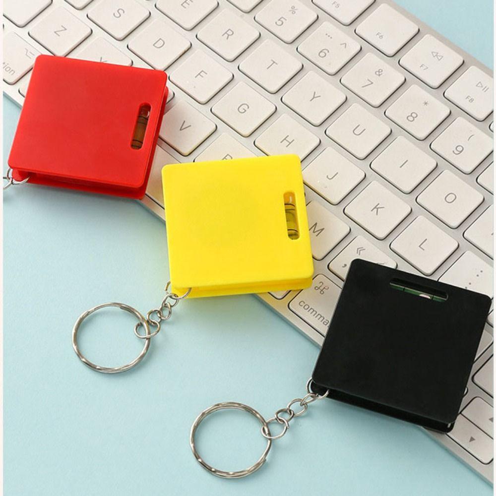 Keychain 1M Retractable Ruler Square Steel Tape Measure New Mini Measure Tape