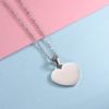 10Piece/lot 20mm 25mm Heart Pendant Necklace Mirror Polished Stainless Steel Chain Necklace For Women Gift