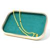 Elegant Velvets Jewelry Storage Tray Pendant Holder Elegant Jewelry Box Stackable Display Showcase Plate for Necklace