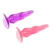 Spiral Textured Anal Plugs with Strong Suction Base Soft TPE Butt Plugs for Hands-Free Play Waterproof Easy-Clean Discreet Adult Toy