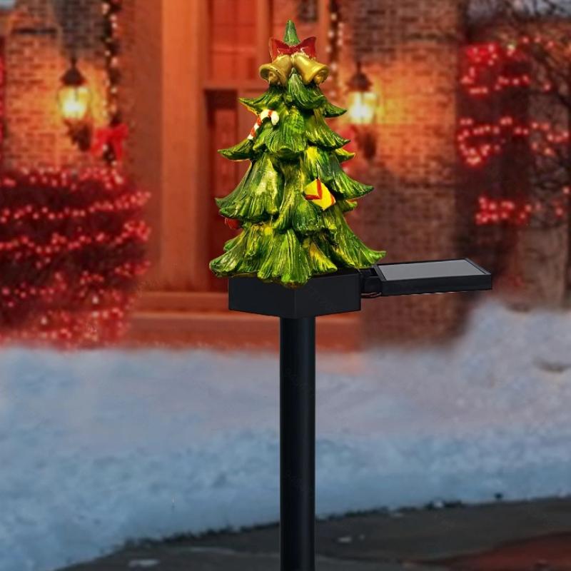 1Pc Solar Lights Christmas Atmosphere Decorative Plugging Lights Christmas Tree Lights, Lawn Garden Lights Garden Lights Led