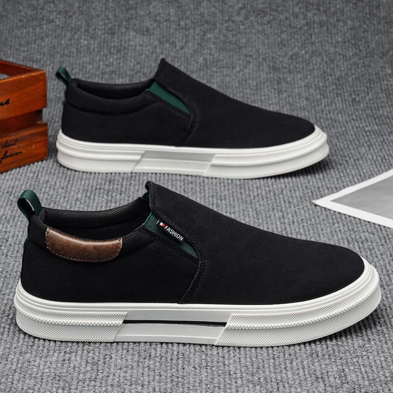 Mens Canvas Slip-On Loafers Casual Comfort Shoes Daily Wear