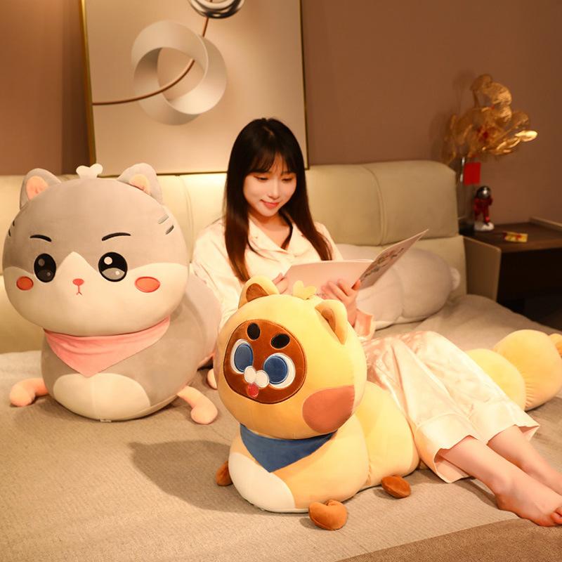 Creative Soft Cat Caterpillar Throw Pillow Plush Toy Doll Girl Sleeping Soothing Rag Doll Birthday Gift