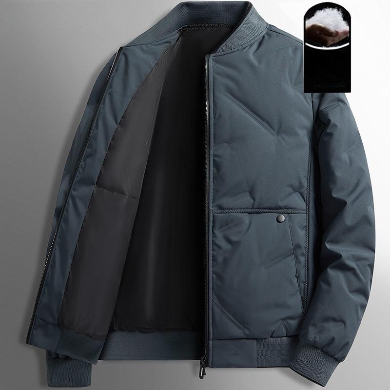 Men's Down Jackets In Solid Colors for Winter Warm Cotton-padded Jackets Casual Coats and Trendy Men