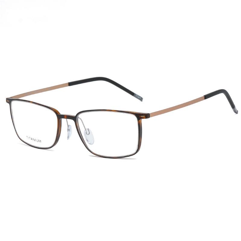 Men s & Women s Square Titanium Glasses Frame - Myopia-Compatible