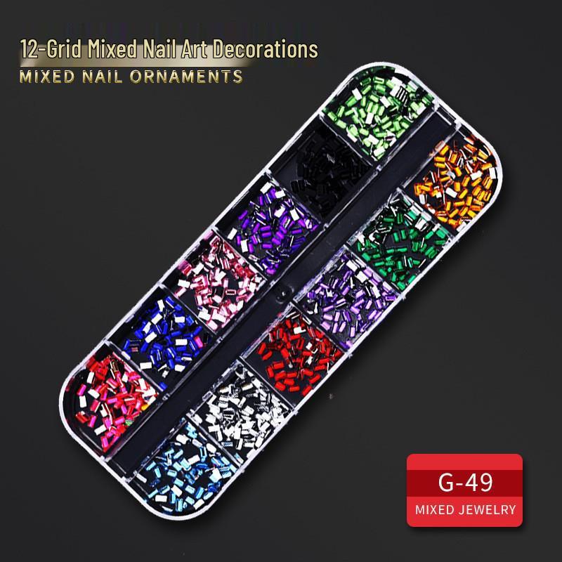 60 Nail Art Accessories: Rhinestones, Pearls, Rivets & Alloy Designs
