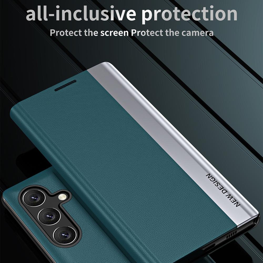 For Samsung Galaxy A25 5G (Global) (161.0x76.5x8.3mm) Case Drop-proof PC Shell+Leather Stand Phone Cover