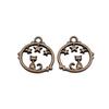 Nested Star Charms Multi Color Alloy Pendants For Double Star Themed Jewelry