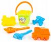 SAND SET for the Beach Bucket, Shovel, Rake, Molds, Strainer MEGADIDI