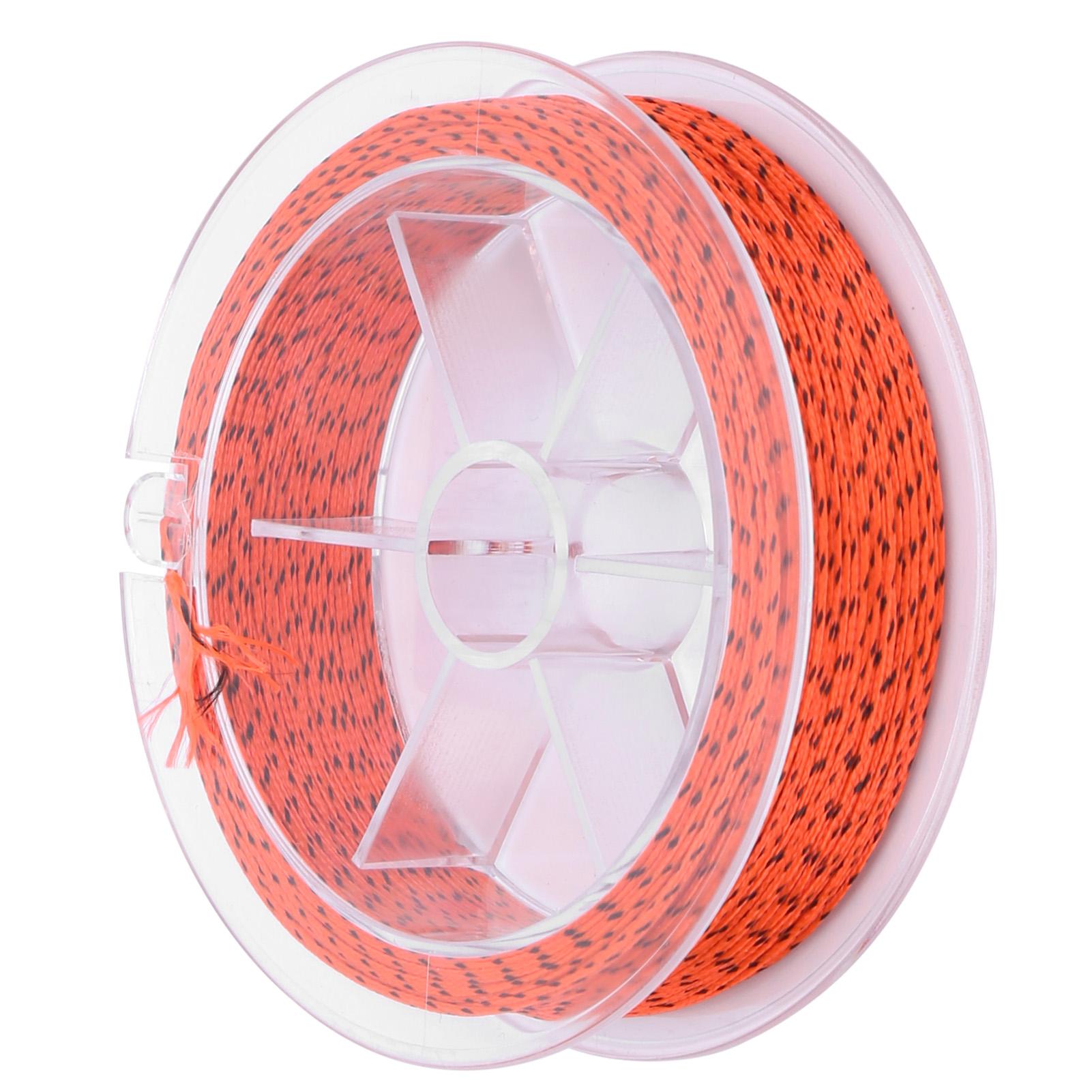 

30LB 50m Fly Fishing Polyester Unwaxed Prep Line Cup Filler Huge Fight Line Fishing Parts Orange
