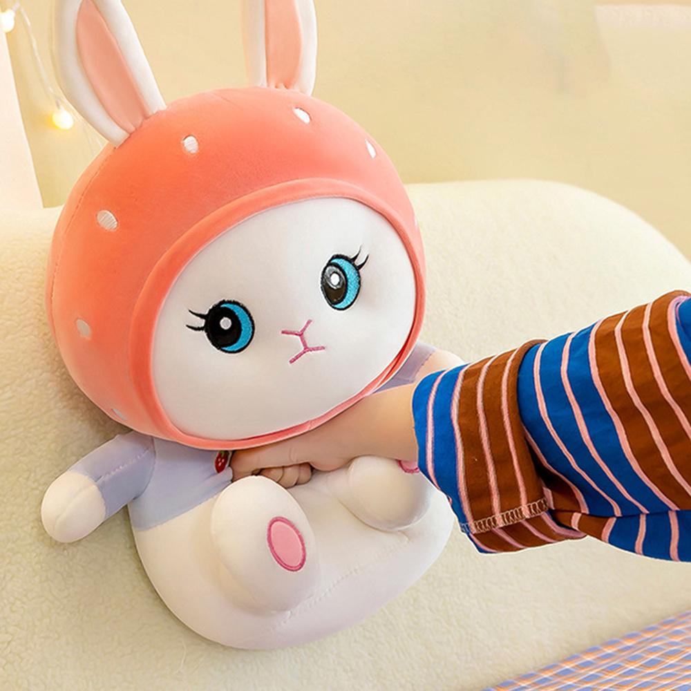Newborn Baby Plush Stuffed Toys Cartoon Strawberry Rabbit Early Educational Toy