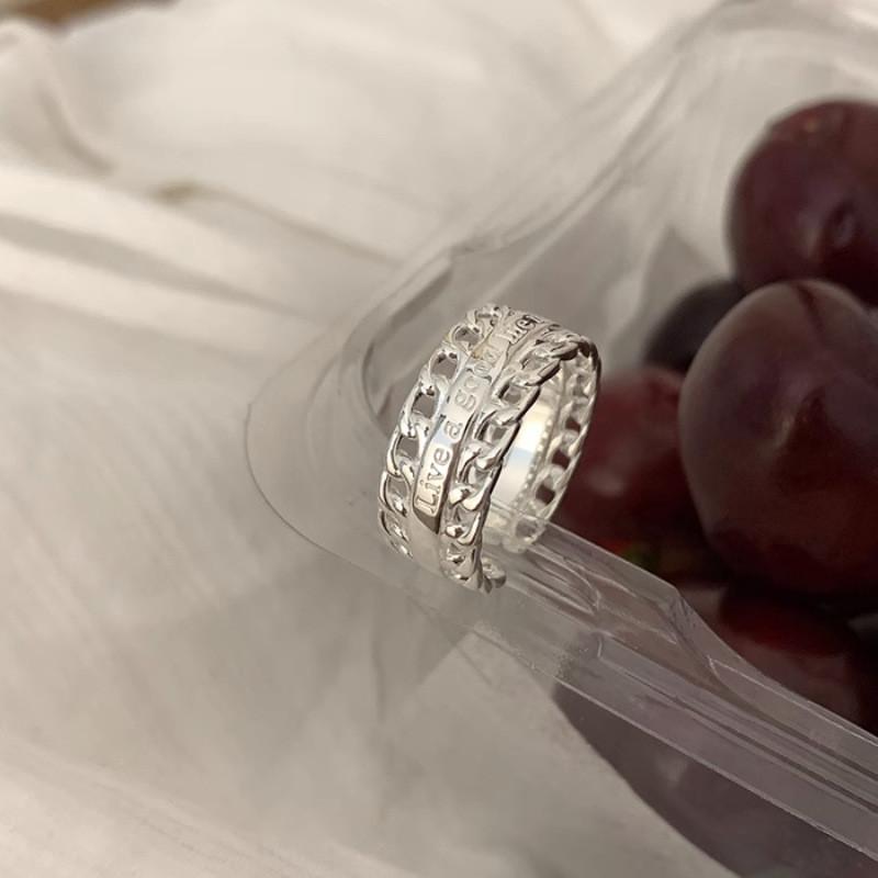 Elegant Minimalist Copper Geometric Design Multi-layer Ring For Women Fashion J4182