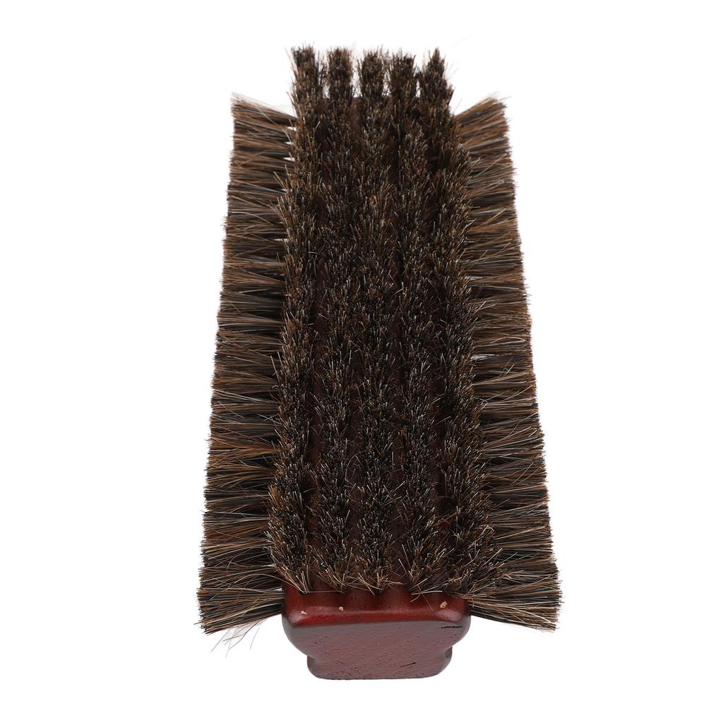Pool Table Brush Wood Horse Hair 3 Sided Billiards Brush Cleaner for Cleaning Pool Tables Corner Edges Burgundy