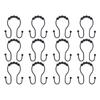 12Pcs Double Sided Shower Curtain Hooks Rust Proof Bathroom Shower Hangers  Curtain Rods