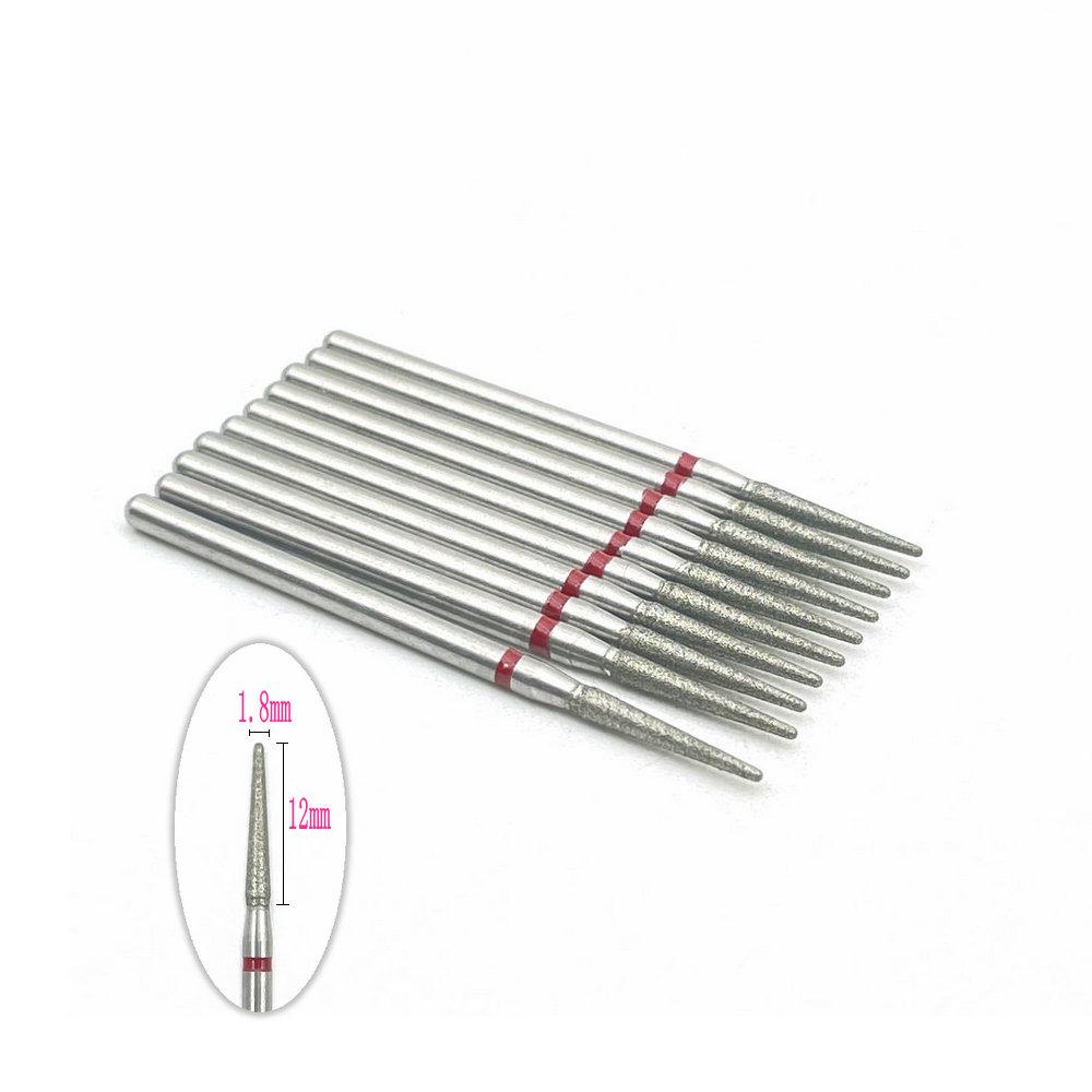 10pcs 2.35mm Shank Diamond Grinding Bur Drill Rotary Drill Dental Grinding Dental Polishing Burs Nail Drill Bits