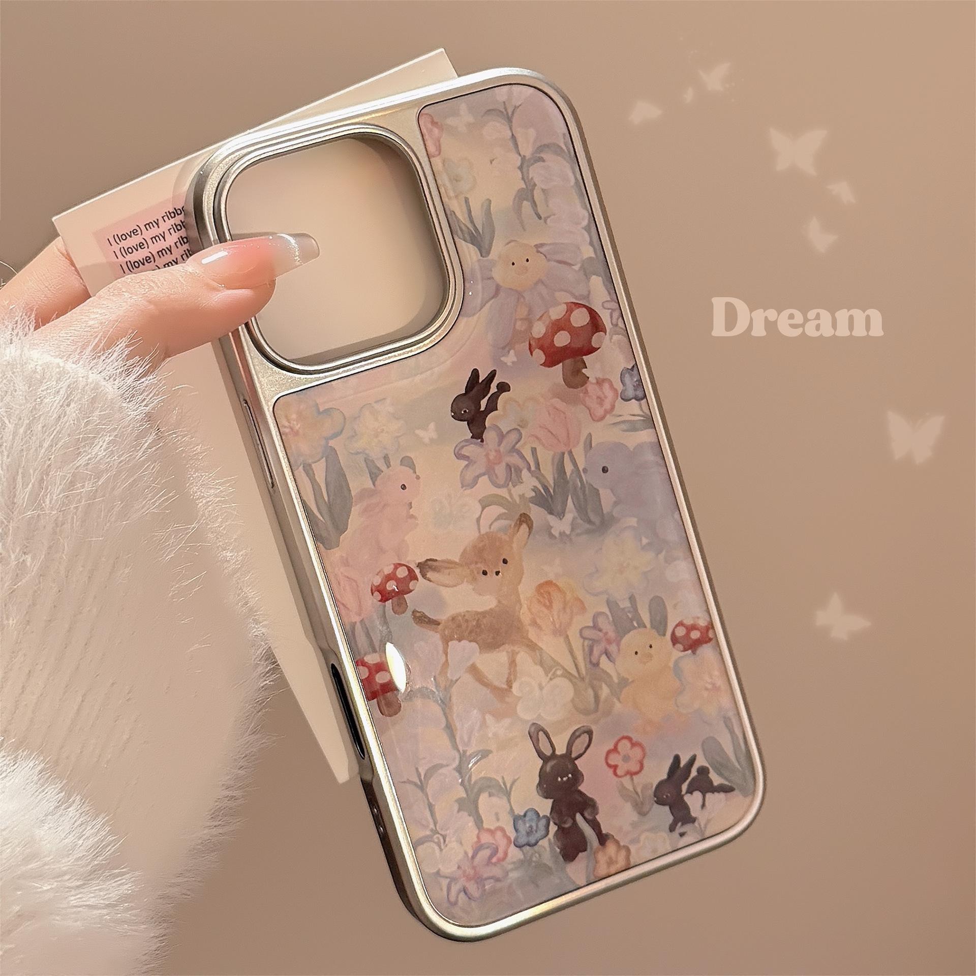 

Cute Forest Deer Suitable for 16 Apple 15 Promax Mobile Phone Case Iphone 14 Drop Glue 13 Oil Painting 15 Huawei SAMSUNG S25ULTRA