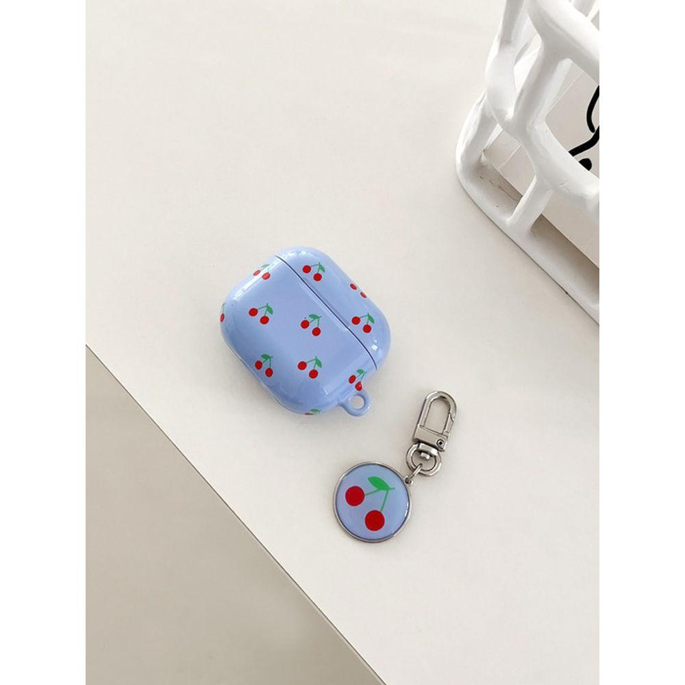 Allthesamestudio Cherry Epoxy Keyring (cornflower Blue)