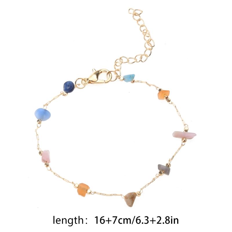 Bohemian Acrylic Bead Charm Necklace Fashion Crystal Irregular Stone Clavicle Chain Bracelets Handmade Jewelry for Women