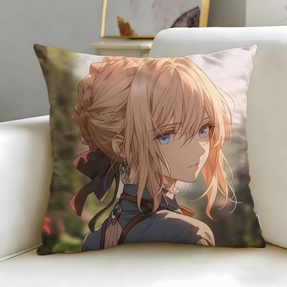 Stylish VViolet Evergardeniou Cushion Cover Stylish Washable Pillow Cover Ideal for Couch Bedroom Car Decoration