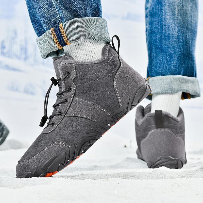 New outdoor casual wear-resistant five-finger cotton shoes New couple snow boots wide last foot protection mountaineering sports shoes