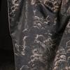 Jacquard Chinese Style Xiangyun Black Gold Moire Cloth Retro Gilt Chinese Horse Skirt Coat Clothing Designer Fabric