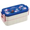 Skater Bento-Box, 600 ml, antibakteriell, 2 Etagen, für Damen, Kikis kleiner Lieferservice, Französisch, Ghibli, hergestellt in Japan, YZW3AG-A