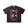 260 GSM Double Yarn 32 Count 100% Cotton Jujutsu Kaisen V25 Gojo Print Unisex Heavy Cotton T Shirt