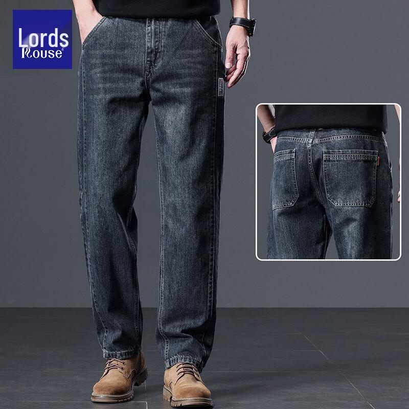 Luozi Classic Retro Slim-Fit Men's Stretch Jeans