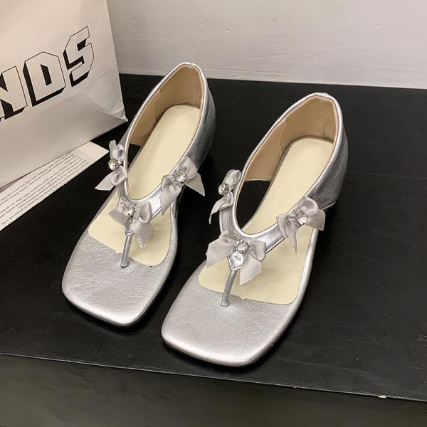 Fashion Shallow Mouth 2025 Sandals High Heels Retro Woman Shoes Increasing Height Flip Flops Platform New High-heeled Original Summer Gi