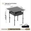 Portable Metal Roll-Up Folding Table for Camping, Picnic, and BBQ
