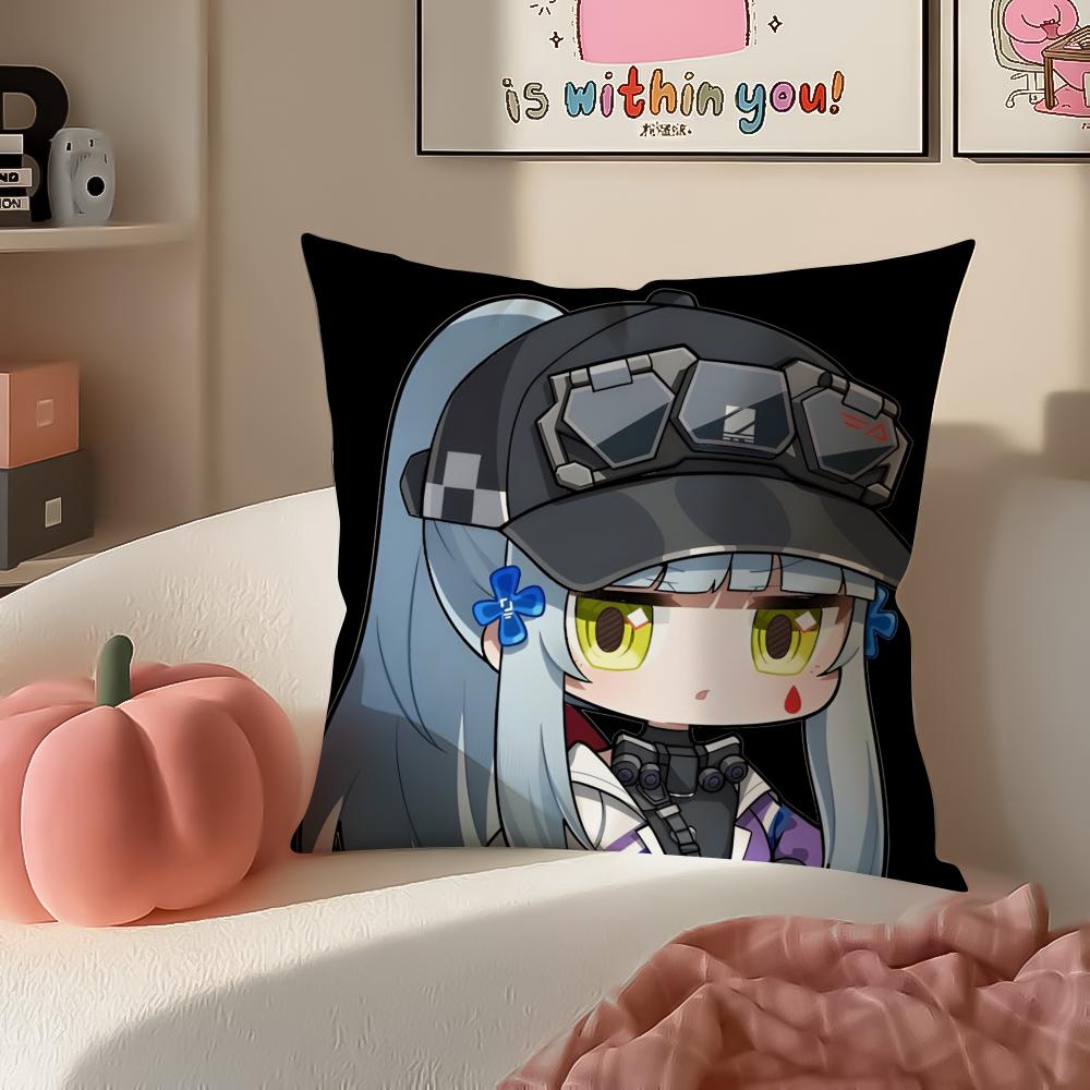 Vedio GGame GGirls Frontline Cushion Cover Pillowcase Short Plush Invisible zipper Room Sofa Cushion Cover