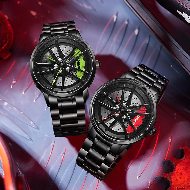 Ceas pentru bărbați SVJ Ceas cu butuc de roți de calitate superioară Ceas cu cuarț rezistent la apă tridimensional