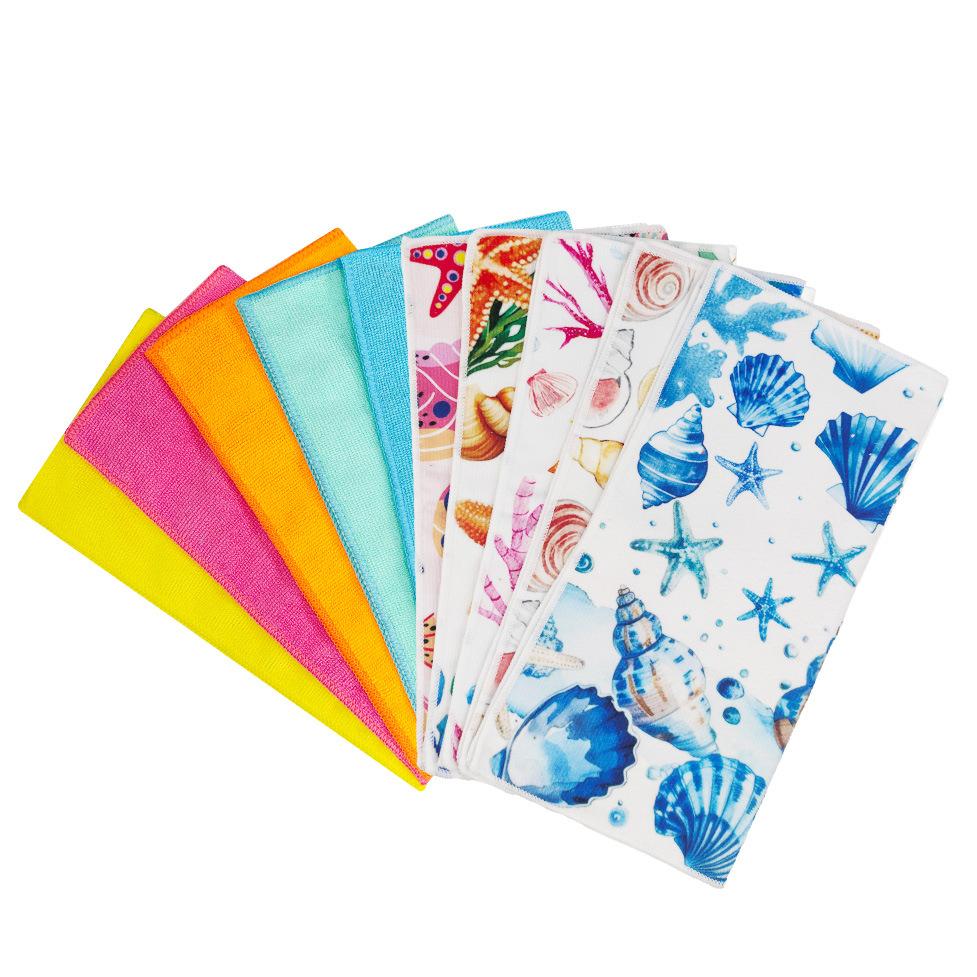 Dishwashing Cloth Kitchen Rag Custom Scouring Pad Household Products Multifunctional Cleaning Towel 30*30CM 10 Piece Microfiber