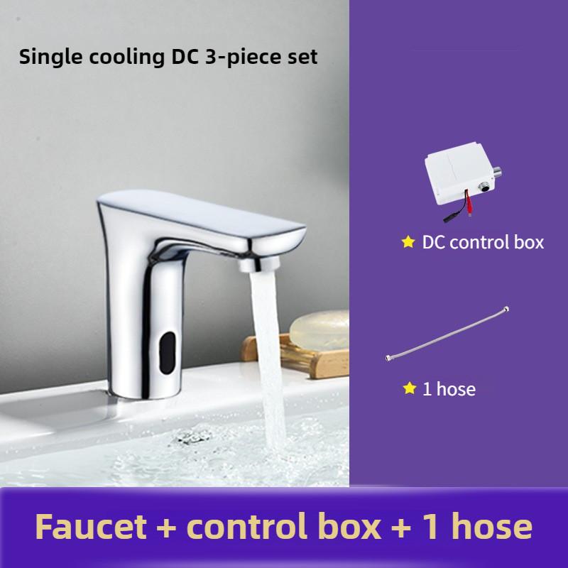 Baterie Inteligentă Monocomandă cu Senzori de Cald și Rece, Complet din Cupru, Baterie de Apă cu Senzori Infraroșu Automati, Baterie pentru Lavabo de Baie