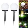 4pcs Smart Solar Powered LED Outdoor Ground Light Waterproof LED Bulb Light Solar Garden Light LED Path Light Yard Lawn