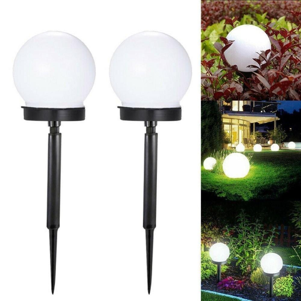4pcs Smart Solar Powered LED Outdoor Ground Light Waterproof LED Bulb Light Solar Garden Light LED Path Light Yard Lawn