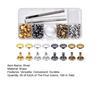 100 Sets Rivet with Fixing Tool Kit Stylish Durable DIY Craft Clothing Repair Rivets for Home Sewing Shop